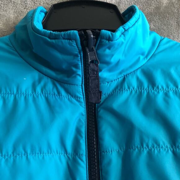 Lands’ End Youth Boys Teal Mock Neck Puffer Jacket Reg Size Large 14H-16H - Picture 3 of 10
